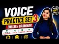 Grammar बिलकुल बेसिक से Voice (Practice set -3)#grammar #english #voice