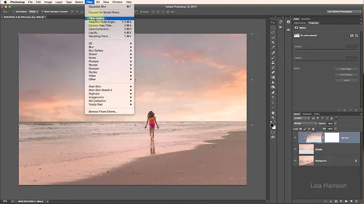 Before and After Photoshop edit by Lisa Harrison