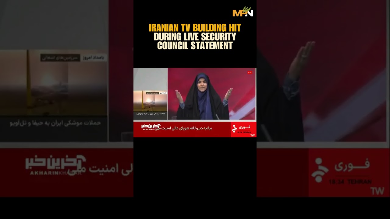 Israel strikes Iranian state TV HQ mid-SNSC live statement