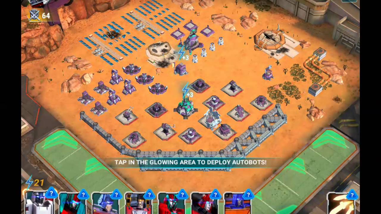 TRANSFORMERS Earth Wars Horrible base layout destroyed by beating 1