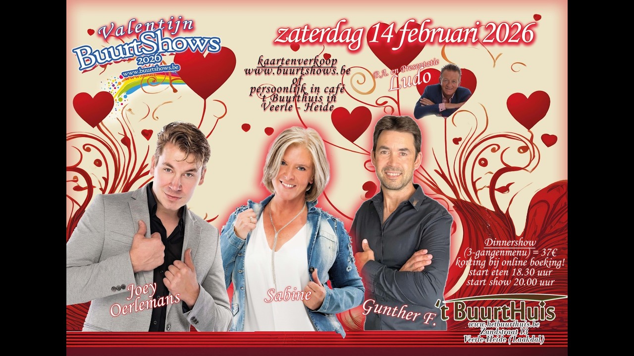 Volledig optreden Gunther F   Valentijnbuurtshow op 14 -2 -2026