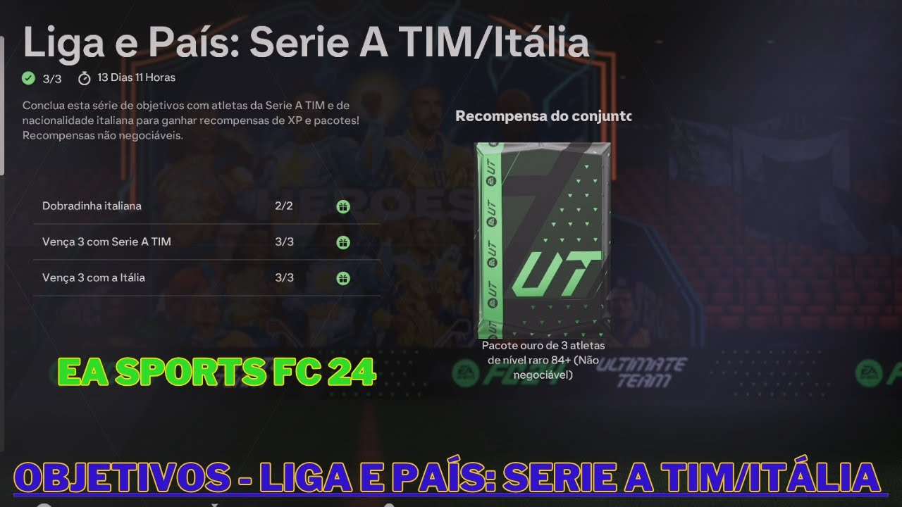 OBJETIVOS - LIGA E PAÍS: SERIE A TIM/ITÁLIA | EA SPORTS FC 24 - YouTube