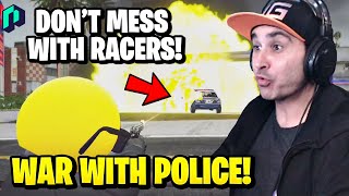 Summit1g BLOWS UP POLICE CAR After Spiking The Races! | GTA 5 NoPixel RP