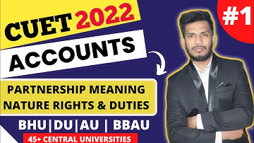 Partnership Accounting | Accounts Domain Subject CUET 2022 | Entrance Exam