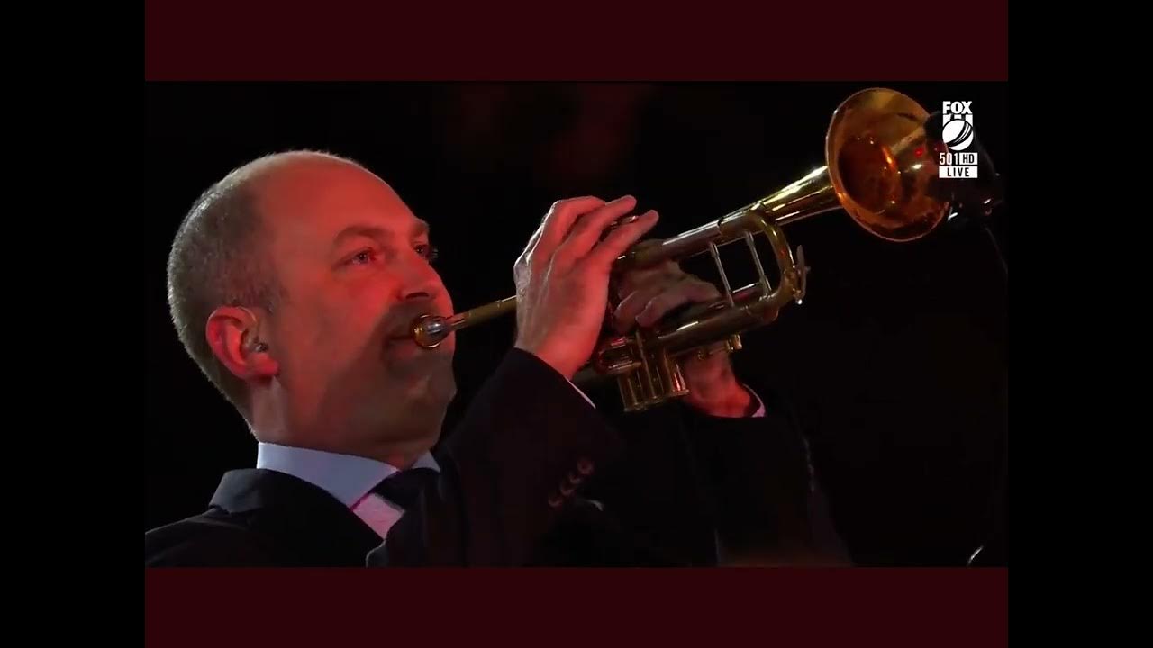 St kilda theme song on trumpet Shane Warne memorial YouTube