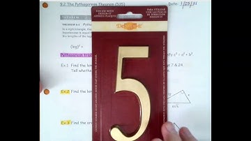 9.2 Pythagorean Th & 9.3 Converse Notes