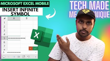 How to insert infinity symbol in Microsoft excel mobile | insert infinity symbol in excel mobile