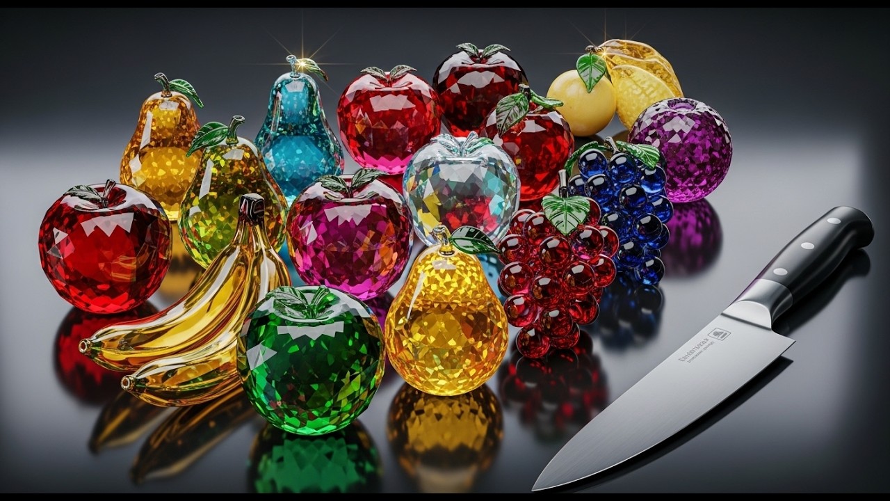 [ASMR] You Won’t Believe These Are Glass! 75 Satisfying ASMR Cuts #asmr #fruitcutting