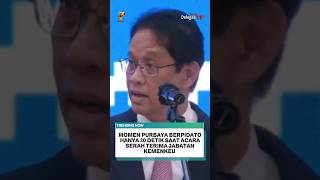 Purbaya's 30-Second Speech at the Ministry of Finance Handover Ceremony
