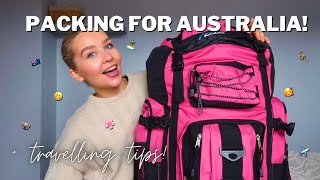 PACK WITH ME FOR AUSTRALIA! + travel tips! 🌏🦘🇦🇺🐨✈️