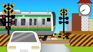 One day of railroad crossing【Railroad crossing animation】 - YouTube