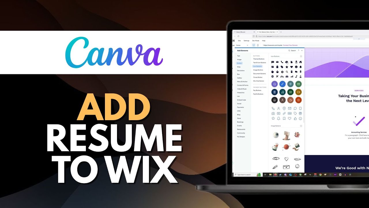 How To Add Canva Resume To Wix Website