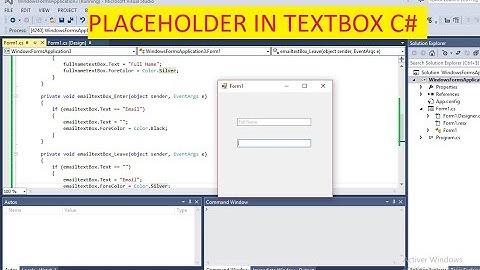 Set Placeholder text in TextBox - C#