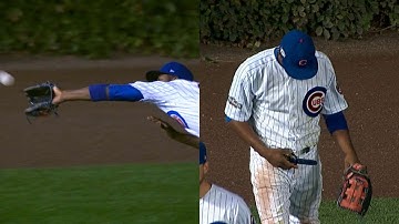 NLCS Gm1: Fowler makes two excellent diving grabs