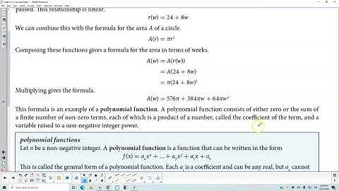 Math 10 5.2 Identifying Polynomial Functions
