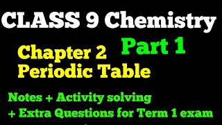 Class 9 Chemistry Chapter 2 Periodic Table Part 1: Notes + Textual Activity Solutions