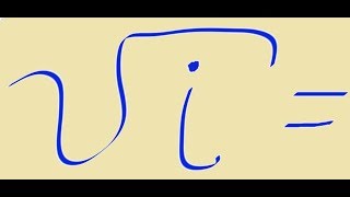 sqrt(i) - корень из мнимой единицы! // Математика
