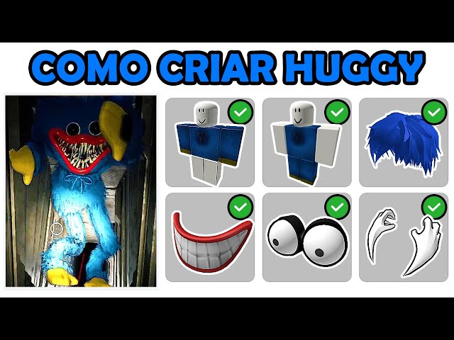 LENTAMENTE ME TORNANDO O BONECO AZUL HUGGY WUGGY NO ROBLOX 