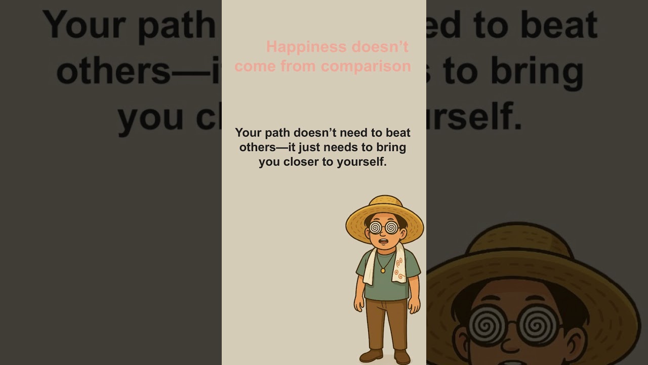 Happiness doesn’t come from comparison