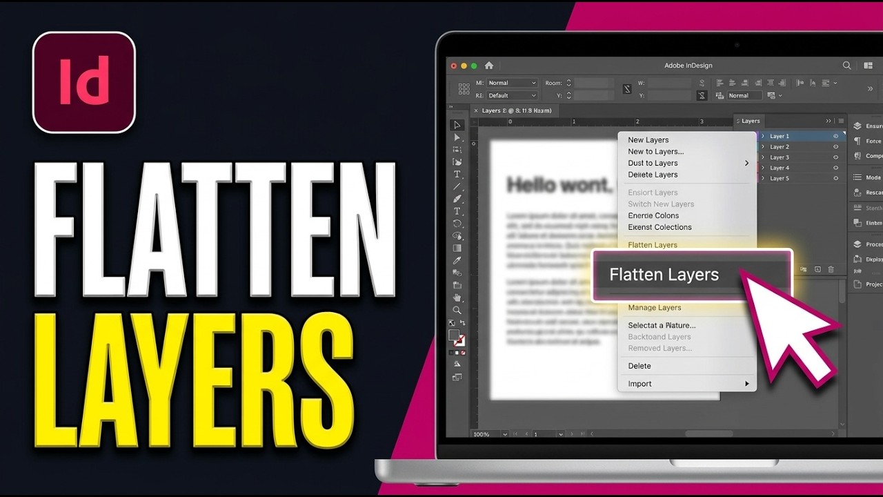 How to Flatten Layers in Adobe InDesign 2026 (InDesign Tutorial) - YouTube