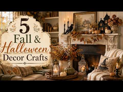 5 Fall & Halloween Decor Crafts | Using Moulds, Stencils, Transfers & More!