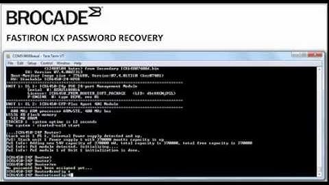 Brocade Password Recovery (FastIron ICX)
