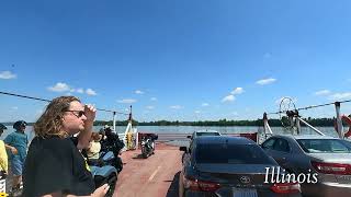 Ferry Crossing Kentucky 91 Part 1 OHIO RIVER Crossing Loni Jo Ferry (Illinois to Kentucky)