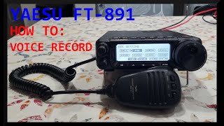 FT 891 Voice Record Function