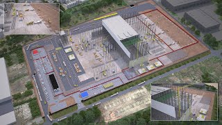 Site logistics and construction visuals for Tender and Post tender presentations