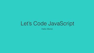 Famous Let’s Code JavaScript #2  - Hello World Profile