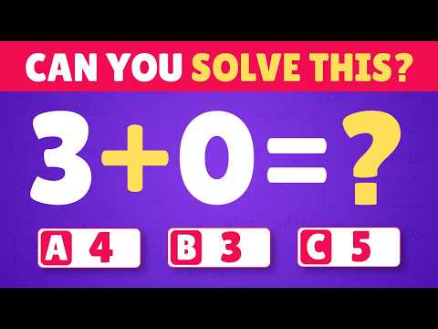 Can You Pass This Maths Quiz? ➗🤓✖️| Kindergarten Easy Quiz from Easy to Impossible!