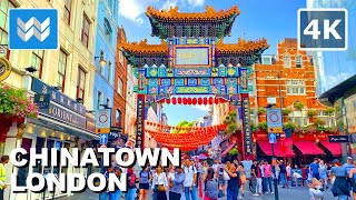 [4K] Chinatown London UK 🇬🇧 Restaurants Walking Tour Vlog & Vacation Travel Guide🎧 Binaural Sound