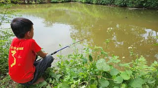 Hook Fishing. Fishing in the Pond is Great