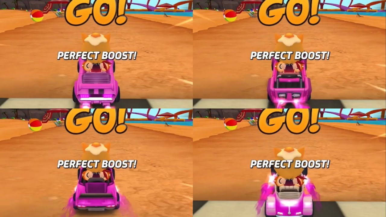 BOOM KARTS：Comparison of Level 13 Muscle, Offroader, Drifter, Hot Rod.