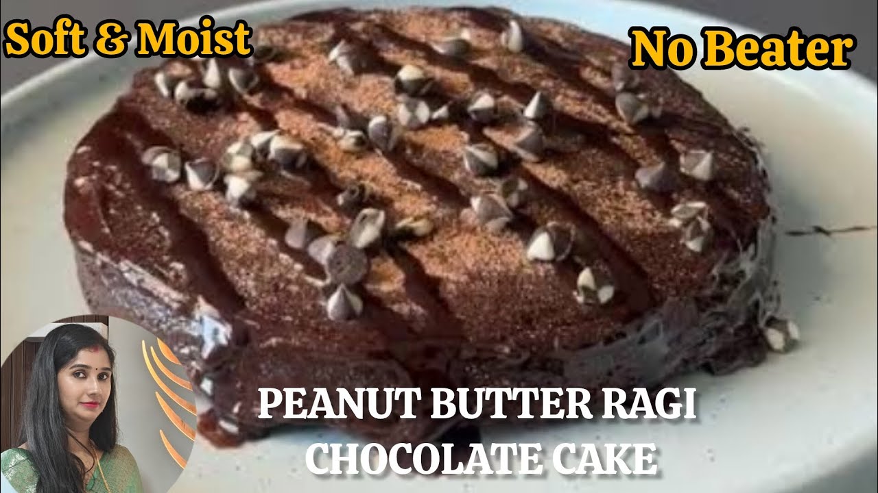 Easy & Tasty Super soft Peanut Butter Ragi Chocolate Cake | Easy Chocolate Cake | No Egg | Ragi Cake