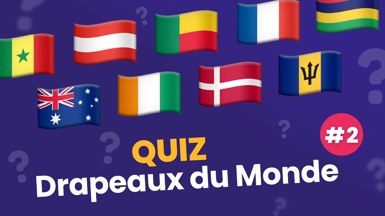 QUIZ Drapeaux du Monde #2 - 22 Questions de géographie 🇭🇲🇮🇹🇧🇧 