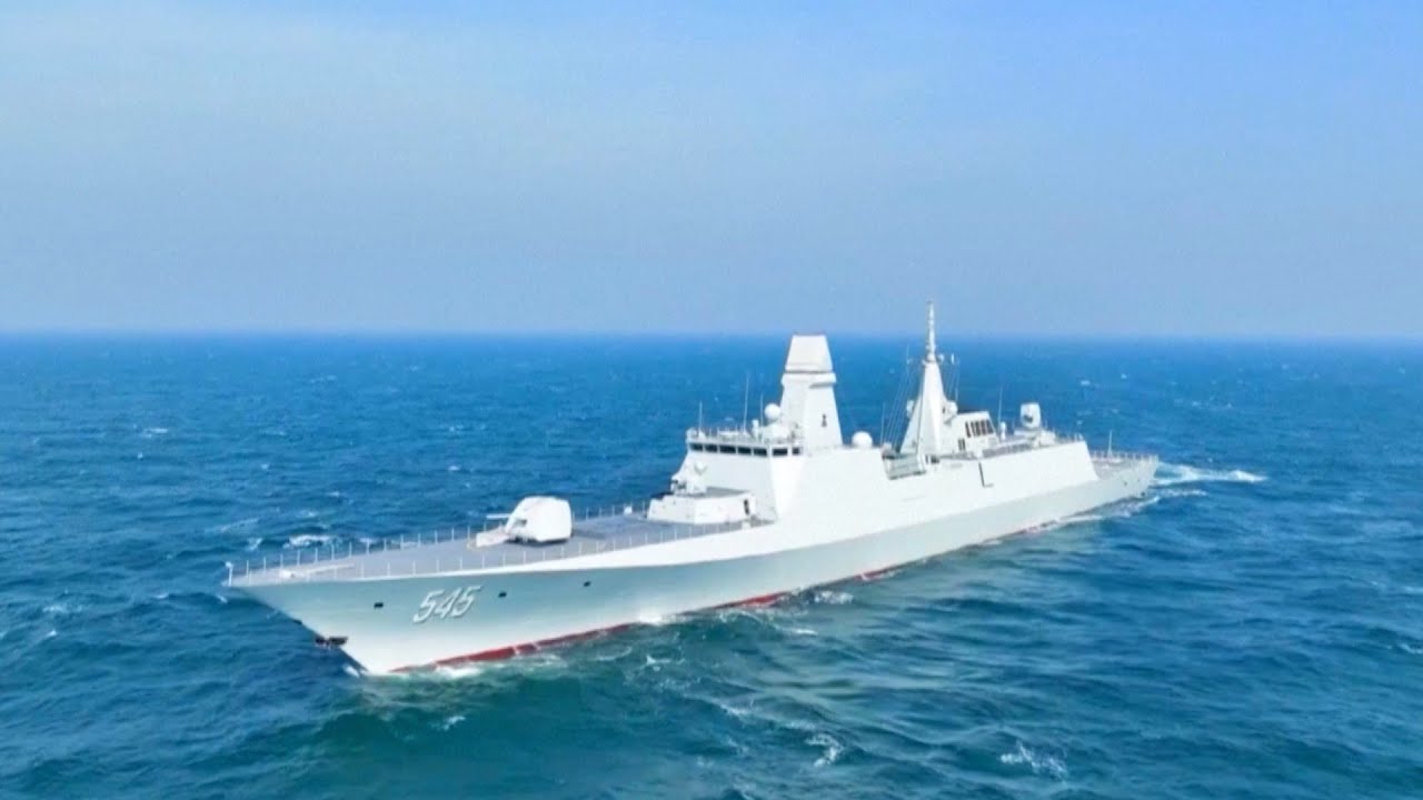 China's new Type 054B frigate conducts real-combat training in Yellow ...