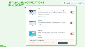 How-to set up user notifications in HubSpot.