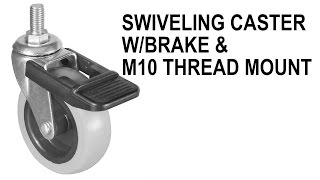 Swivel Caster with M10 Stem Mount | for All Floor Types