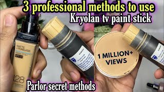 How to Apply Kryolan Tv Paint Stick Like a Pro || #Bridal & #Party #Base with #Kryolan tvPaint stick screenshot 2