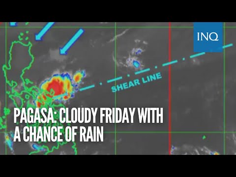 Pagasa: Cloudy Friday with a chance of rain