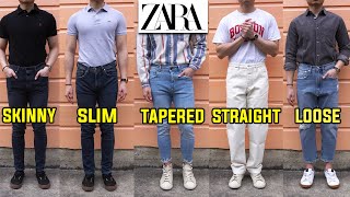 COMPLETE Guide To Zara Jeans! | Which Fit Is Best? (Slim, Skinny, Tapered, Straight, Loose)