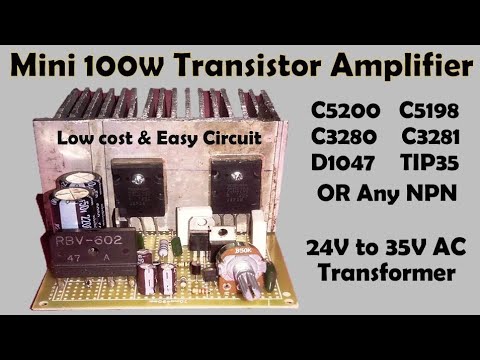 Transistor Amplifier C5200 C5198 D1047 3055 | 100W Audio Amplifier