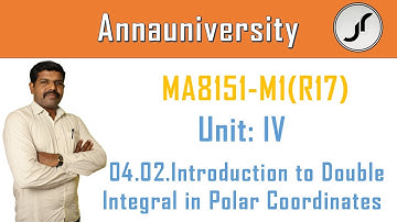 04.02.Introduction to Double Integral in Polar Coordinates | MA8151 - R17 |  Tamil Just Rise Academy