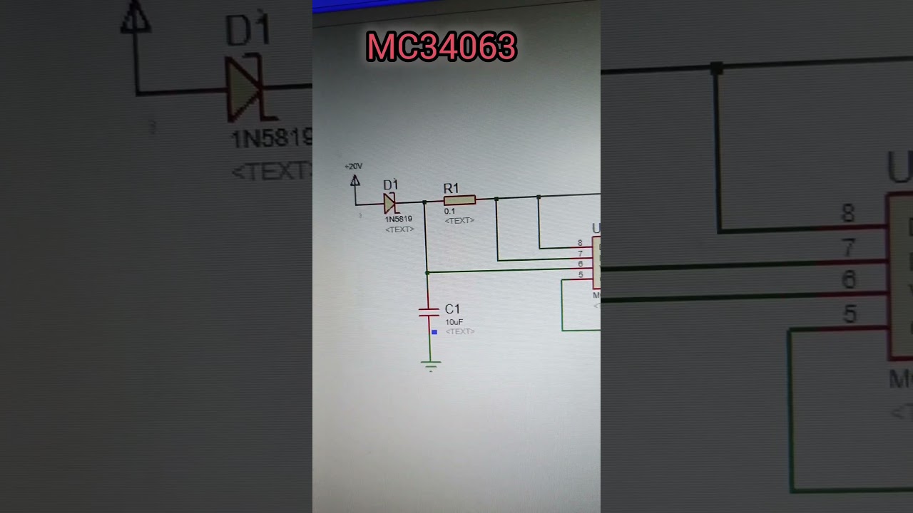 MC34063 Step Down Dc to Dc converter in Proteus  
