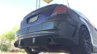 Scion tC Megan Racing mid-pipe & TRD axleback exhaust POPS!!
