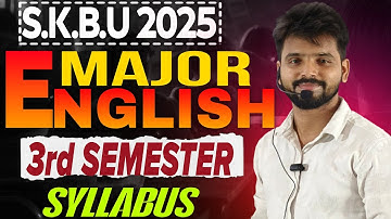 ||S.K.B.U. 3rd Semester English Major/Honours Syllabus||