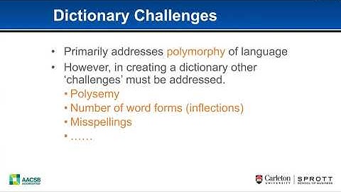 Dictionary-building process for use in text analytics projects.