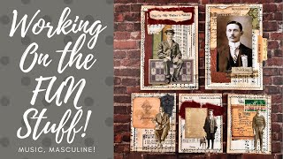 Altered Book, Part 5 | Adding The FUN STUFF! Music Journal Cards, Tim Holtz People!