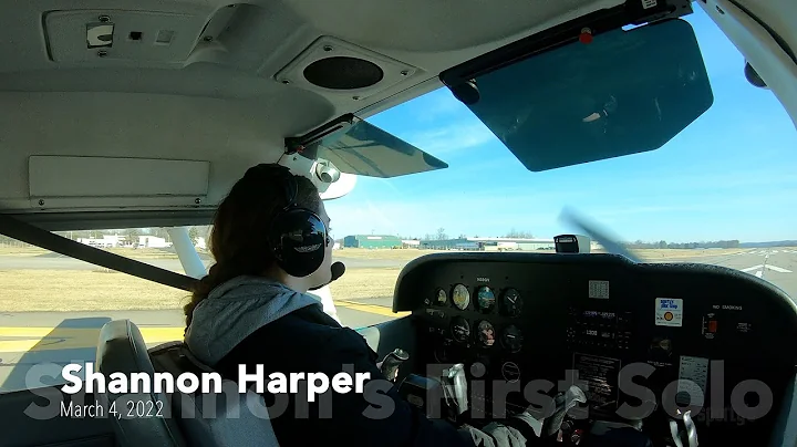Shannon Harper's first airplane solo at Sporty's A...